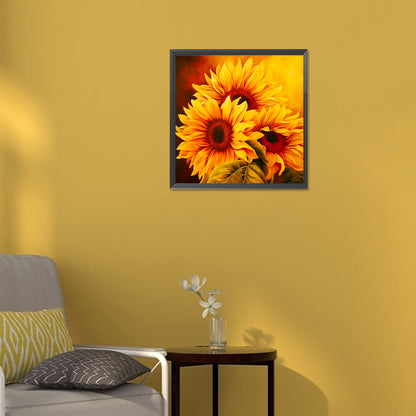 Sunflower - Full Round Drill Diamond Painting 30*30CM