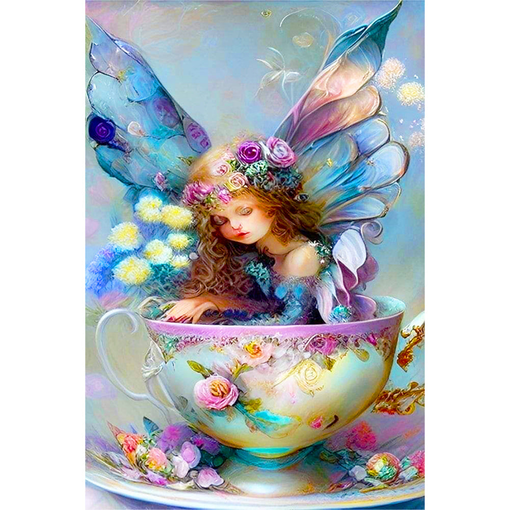 Elf Sleeping In A Mug - Full Round Drill Diamond Painting 40*60CM