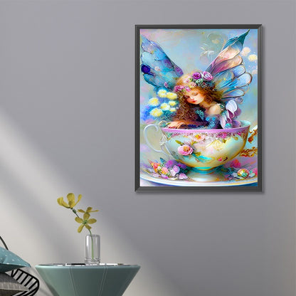 Elf Sleeping In A Mug - Full Round Drill Diamond Painting 40*60CM