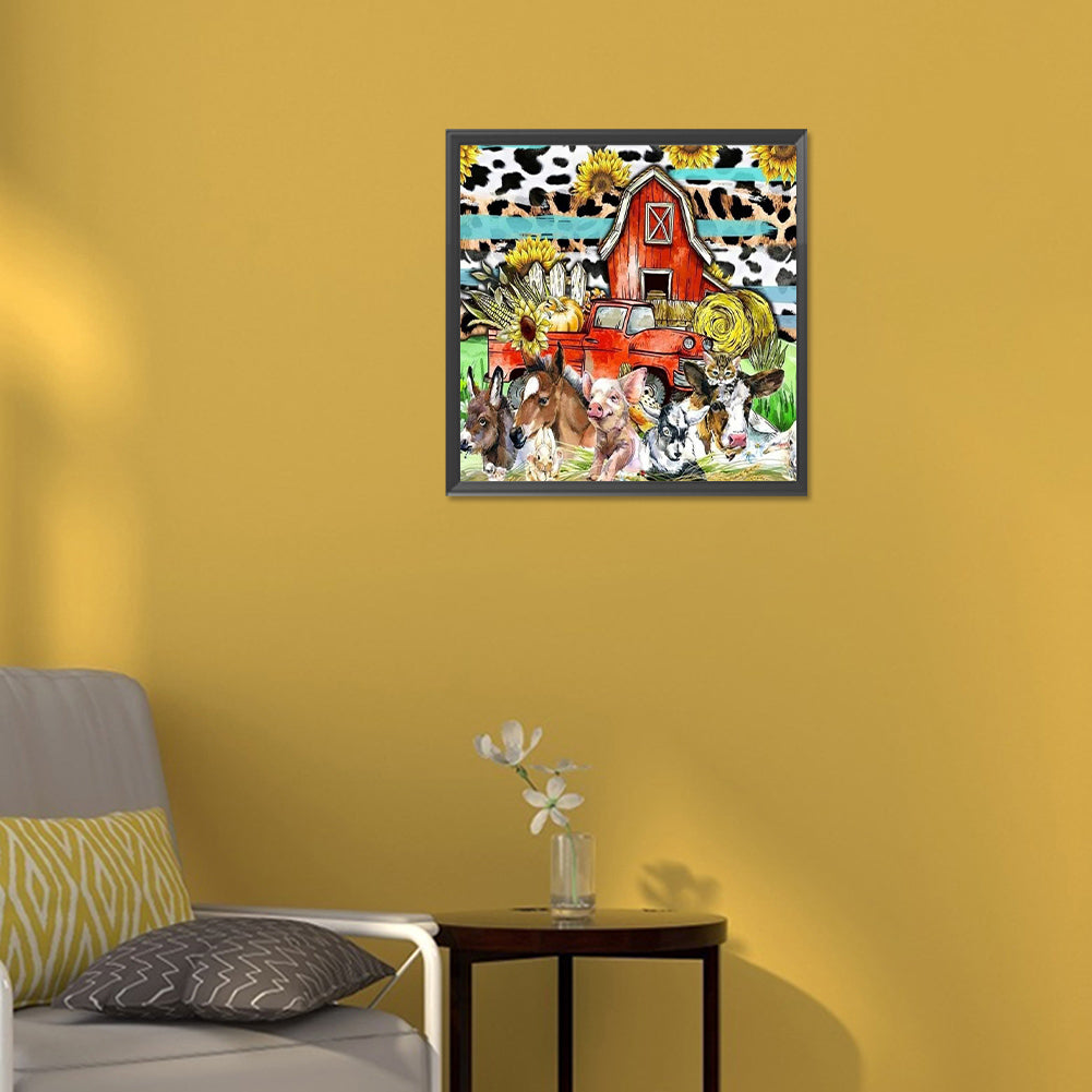 Poultry Rally - Full Round Drill Diamond Painting 30*30CM
