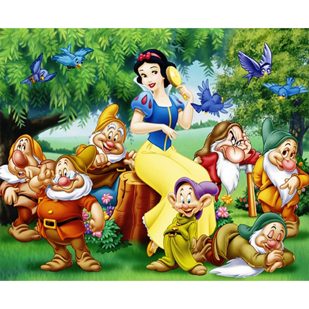 Snow White And The Seven Dwarfs - Full Round Drill Diamond Painting 55*45CM