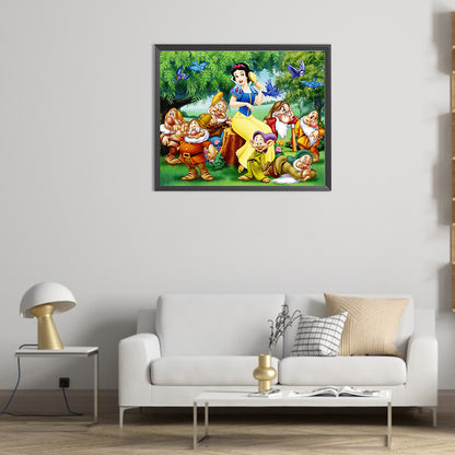Snow White And The Seven Dwarfs - Full Round Drill Diamond Painting 55*45CM