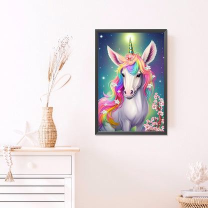 Rainbow Unicorn - AB Round Drill Diamond Painting 40*60CM