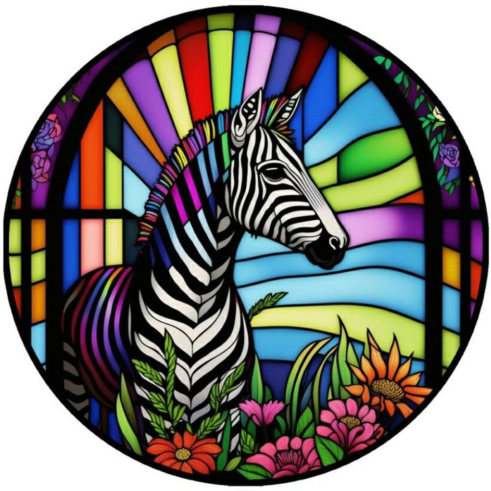 Zebra - Full Round Drill Diamond Painting 30*30CM