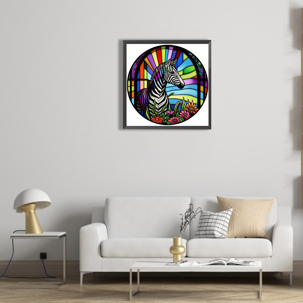 Zebra - Full Round Drill Diamond Painting 30*30CM