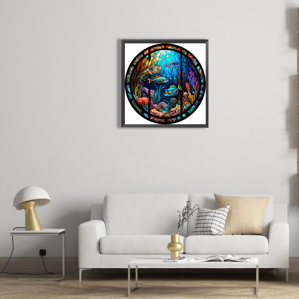 Ocean Colorful Fish - Full Round Drill Diamond Painting 30*30CM