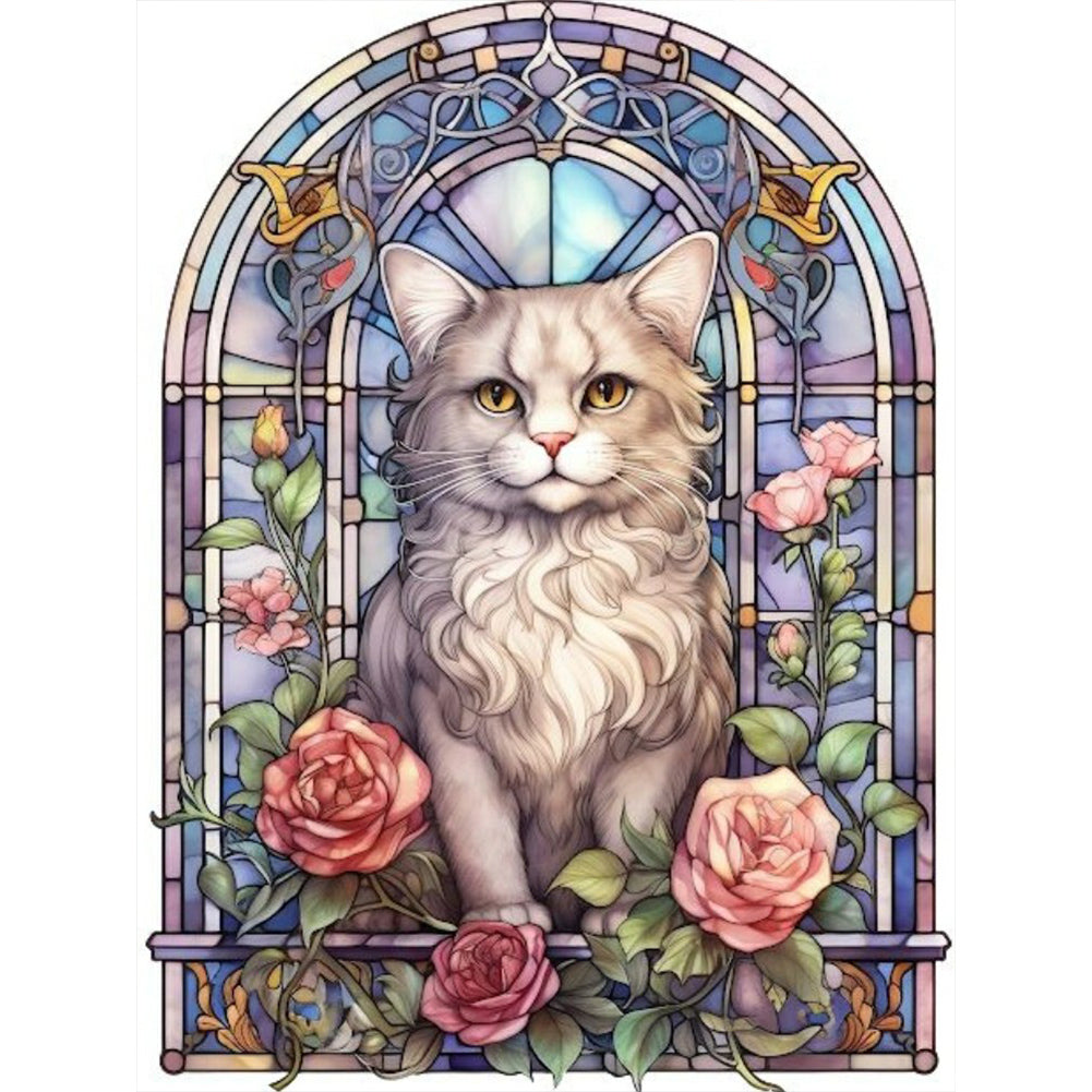 Noble Cat - Full Round Drill Diamond Painting 30*40CM