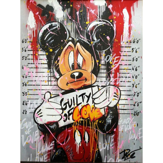 Mickey Mouse Crime Photoshoot - Full Round Drill Diamond Painting 30*40CM