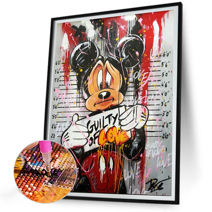 Mickey Mouse Crime Photoshoot - Full Round Drill Diamond Painting 30*40CM