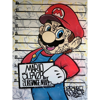 Mario Crime Photo - Full Round Drill Diamond Painting 30*40CM