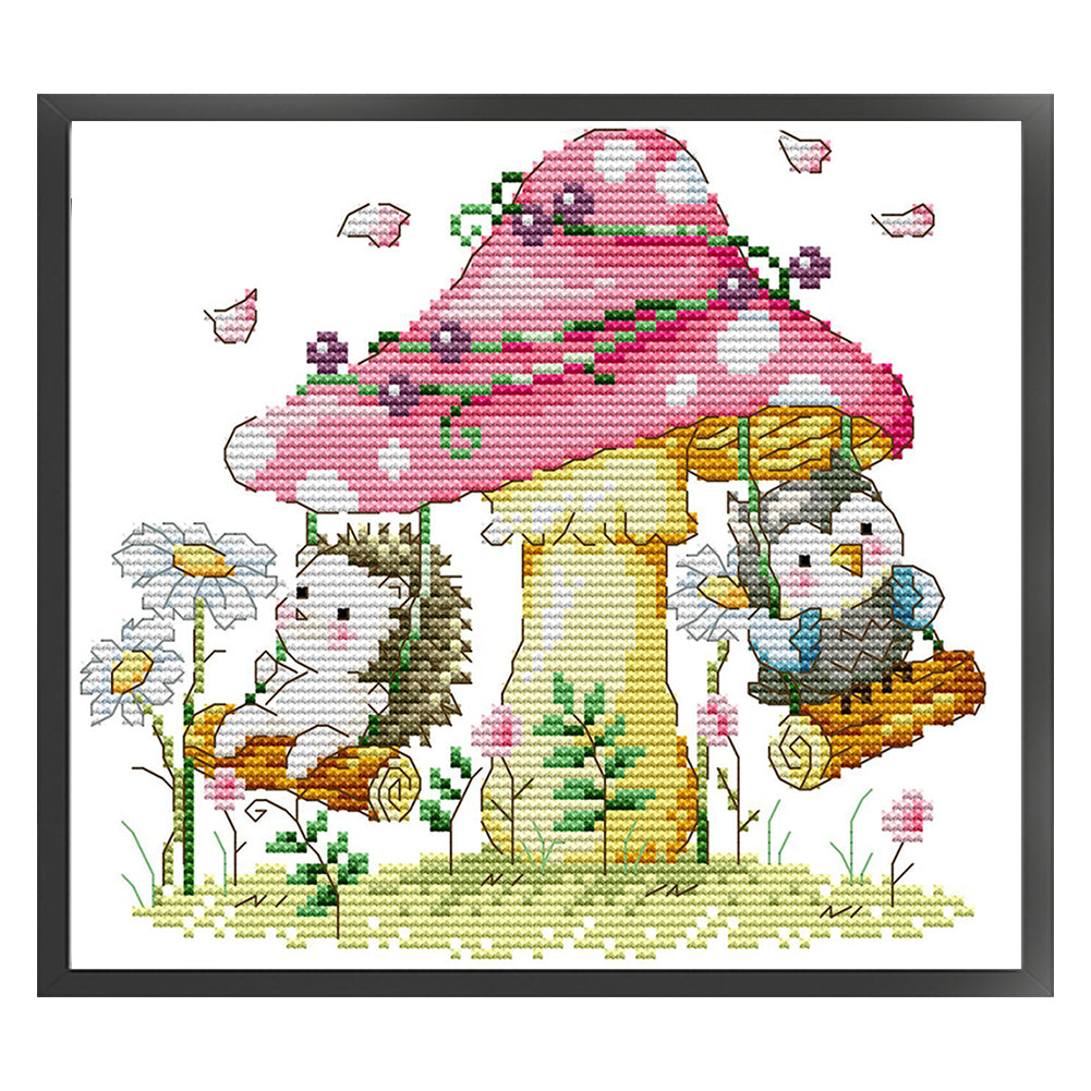 Forest Paradise - 16CT Stamped Cross Stitch 19*17CM(Joy Sunday)