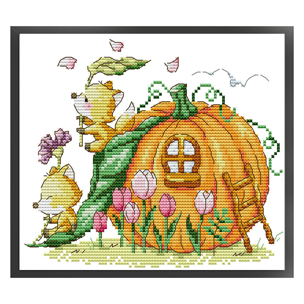 Forest Paradise - 16CT Stamped Cross Stitch 19*17CM(Joy Sunday)