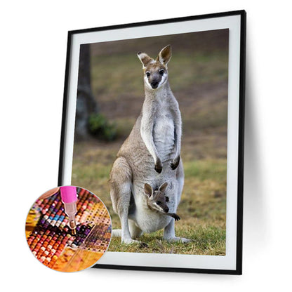 Parent-Child Kangaroo - Full Round Drill Diamond Painting 30*40CM
