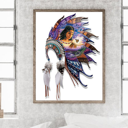 Indian Headdress - Full Square Drill Diamond Painting 30*40CM