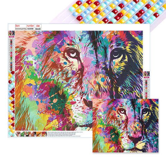 Color Lion - Full Square Drill Diamond Painting 40*30CM