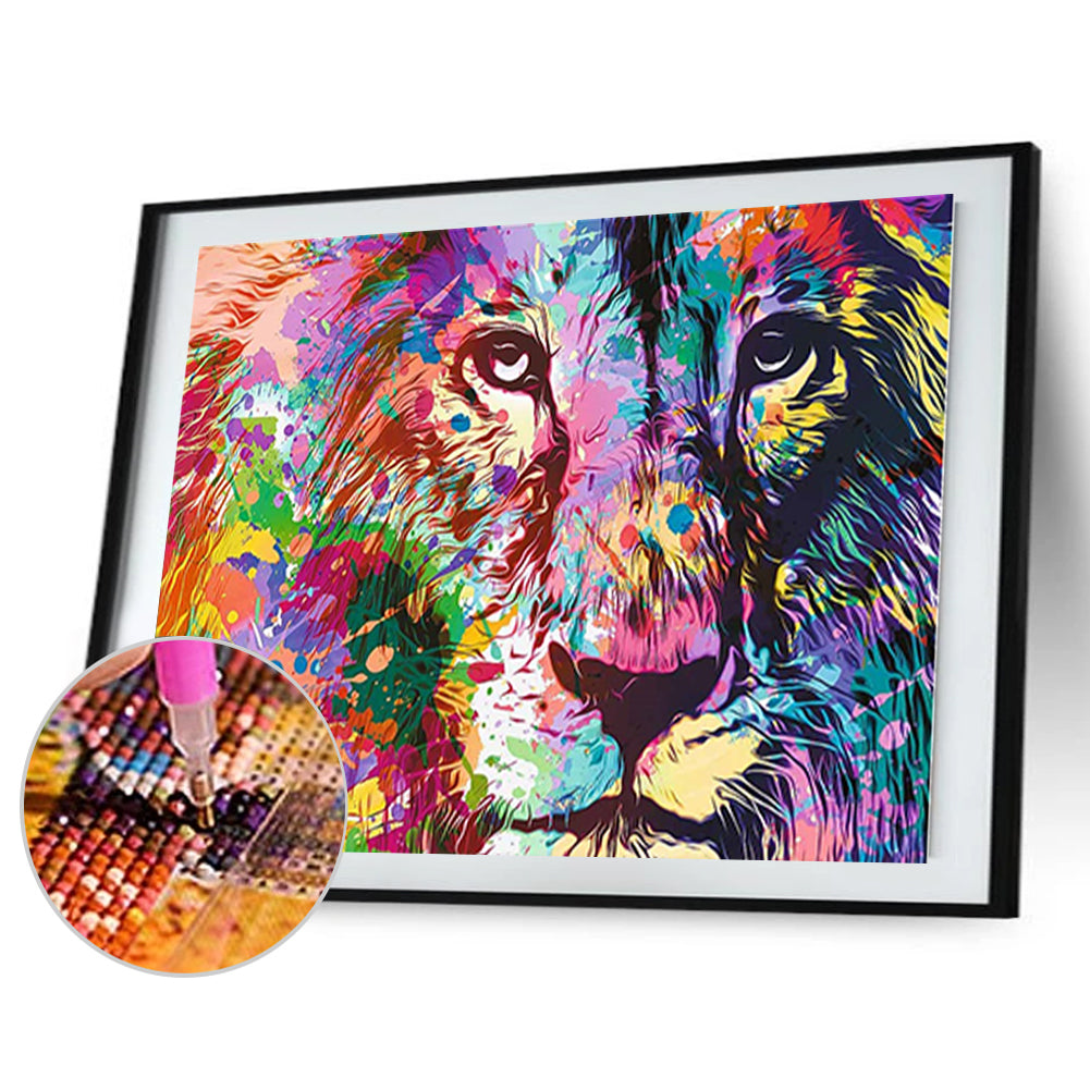 Color Lion - Full Square Drill Diamond Painting 40*30CM