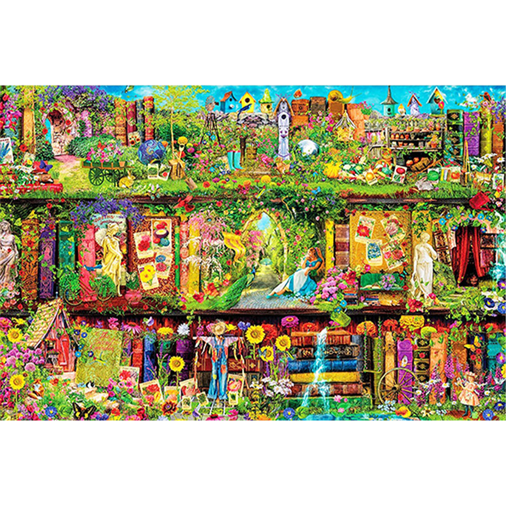 Colorful Scenery - 18CT Stamped Cross Stitch 60*45CM