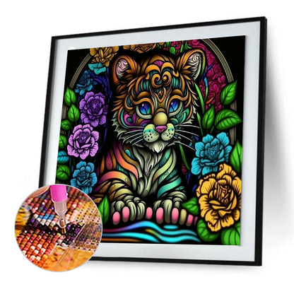 Little Tiger - Full Round Drill Diamond Painting 30*30CM