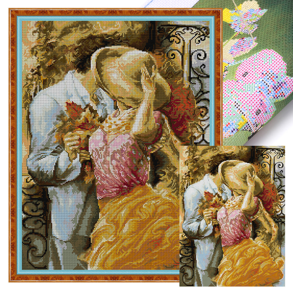 Autumn Passion - 14CT Stamped Cross Stitch 41*55CM(Joy Sunday)