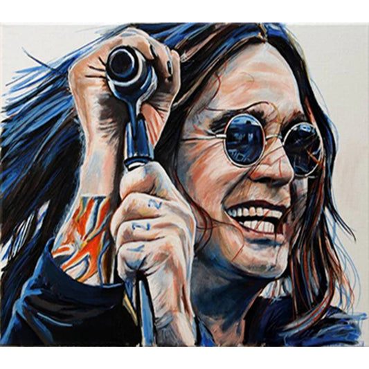 Rock Singer - Full Round Drill Diamond Painting 35*30CM