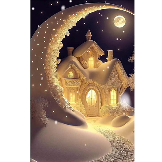 Moon Hut - Full Round Drill Diamond Painting 40*60CM