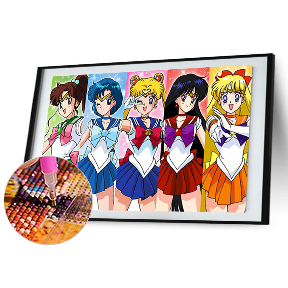 Sailor Moon - Full Round Drill Diamond Painting 45*30CM