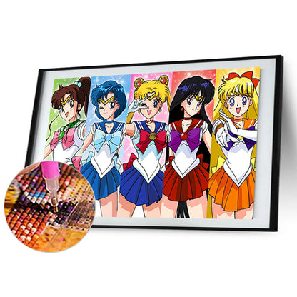 Sailor Moon - Full Round Drill Diamond Painting 45*30CM