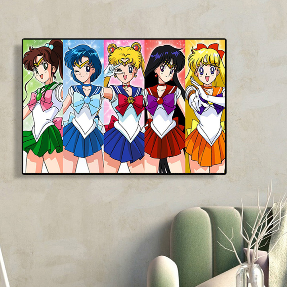 Sailor Moon - Full Round Drill Diamond Painting 45*30CM