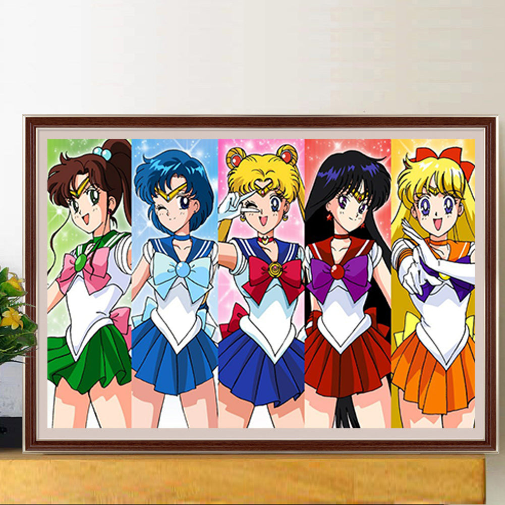 Sailor Moon - Full Round Drill Diamond Painting 45*30CM