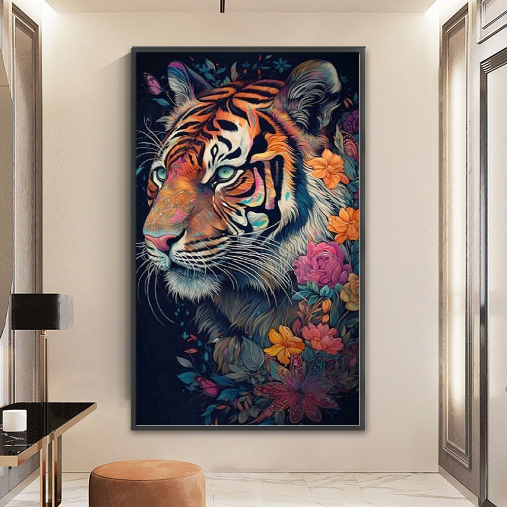 Tiger - 11CT Stamped Cross Stitch 40*65CM