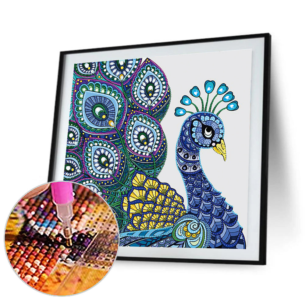 Peacock - Special Shaped Drill Diamond Painting 40*40CM