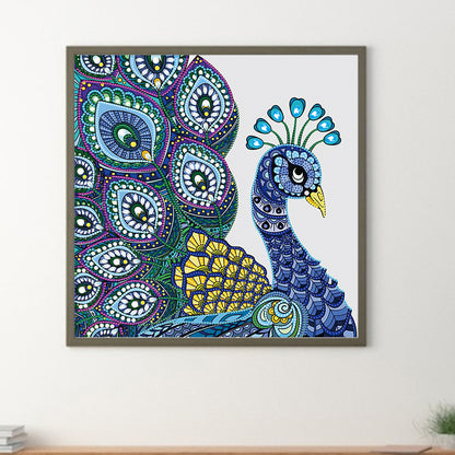 Peacock - Special Shaped Drill Diamond Painting 40*40CM