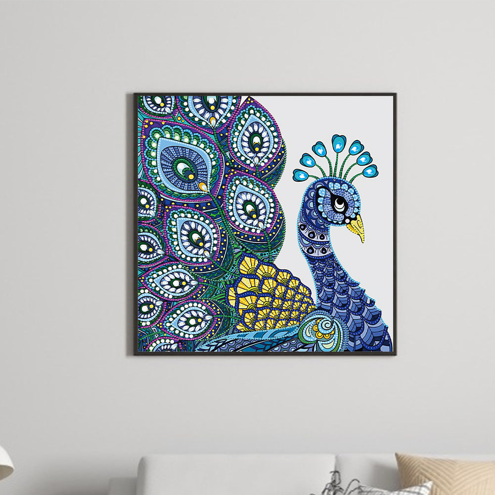 Peacock - Special Shaped Drill Diamond Painting 40*40CM