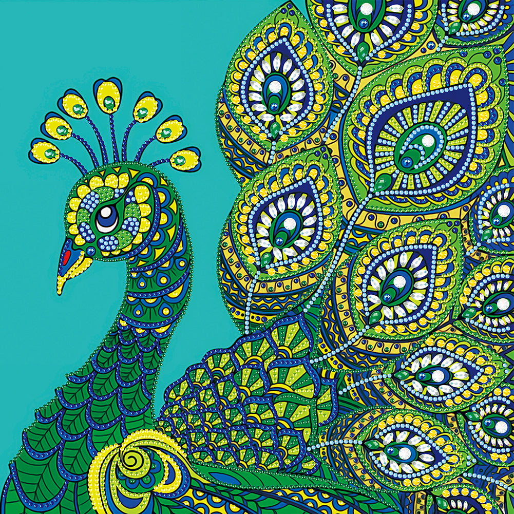 Peacock - Special Shaped Drill Diamond Painting 40*40CM