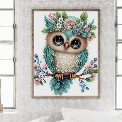 Owl - Special Shaped Drill Diamond Painting 30*40CM