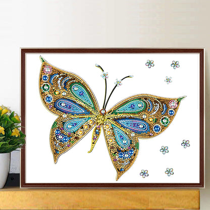 Colorful Butterfly - Special Shaped Drill Diamond Painting 55*40CM