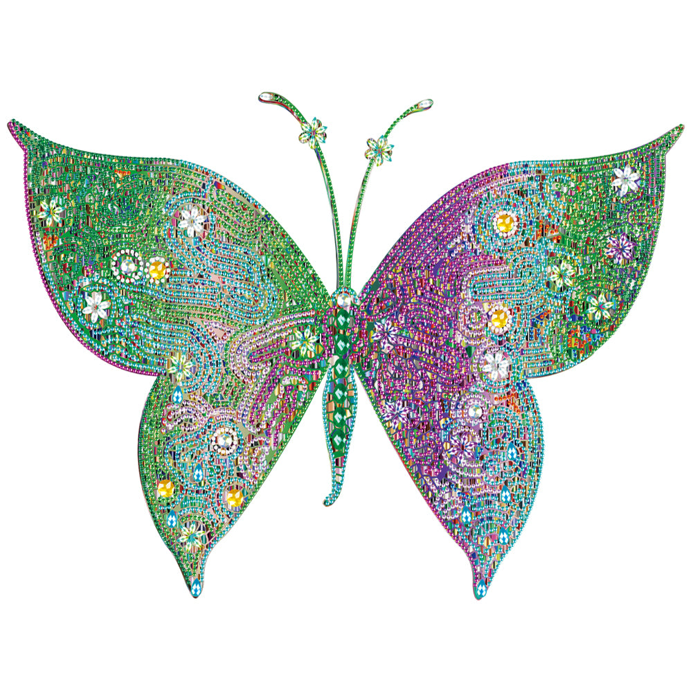 Colorful Butterfly - Special Shaped Drill Diamond Painting 55*40CM