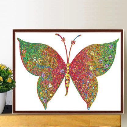 Colorful Butterfly - Special Shaped Drill Diamond Painting 55*40CM