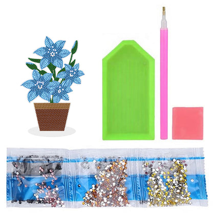 DIY Point Drilling Ornament Handmade Acrylic Mosaic Diamond Art Flower Kids Gift