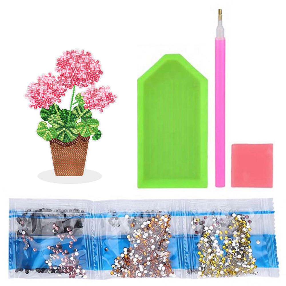 DIY Point Drilling Ornament Handmade Acrylic Mosaic Diamond Art Flower Kids Gift