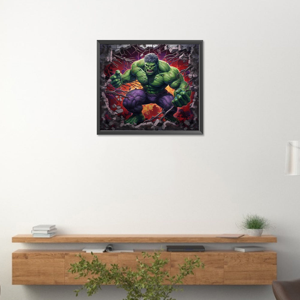 Hulk From The Wall - Full Round Drill Diamond Painting 40*35CM