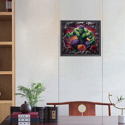 Hulk From The Wall - Full Round Drill Diamond Painting 40*35CM