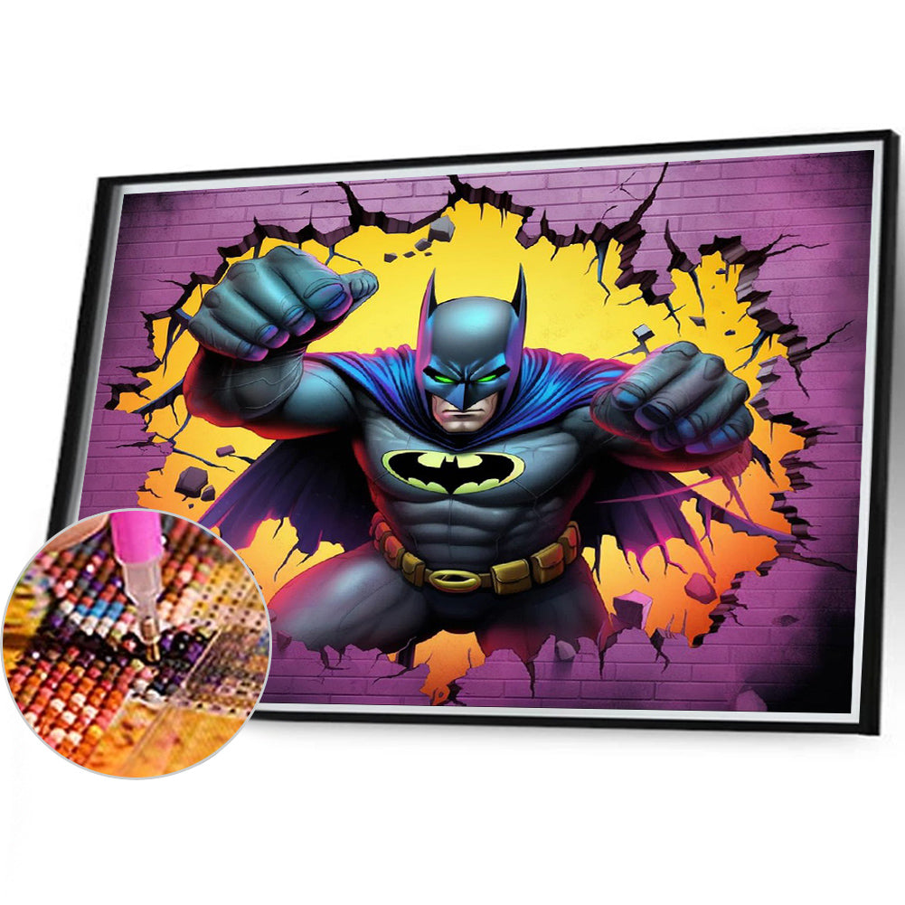 Batman Through The Wall - Full Round Drill Diamond Painting 40*35CM