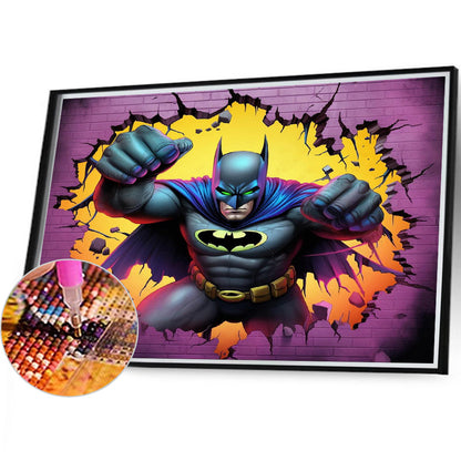 Batman Through The Wall - Full Round Drill Diamond Painting 40*35CM