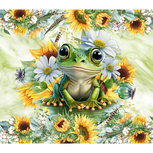 Sunflower Frog - Full Round Drill Diamond Painting 40*35CM