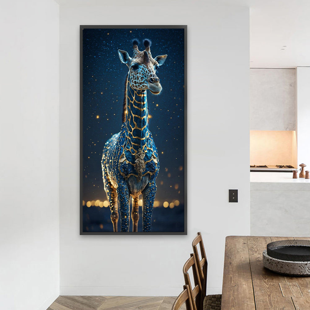 Giraffe At Night Starry Sky - Full Square Drill Diamond Painting 40*80CM