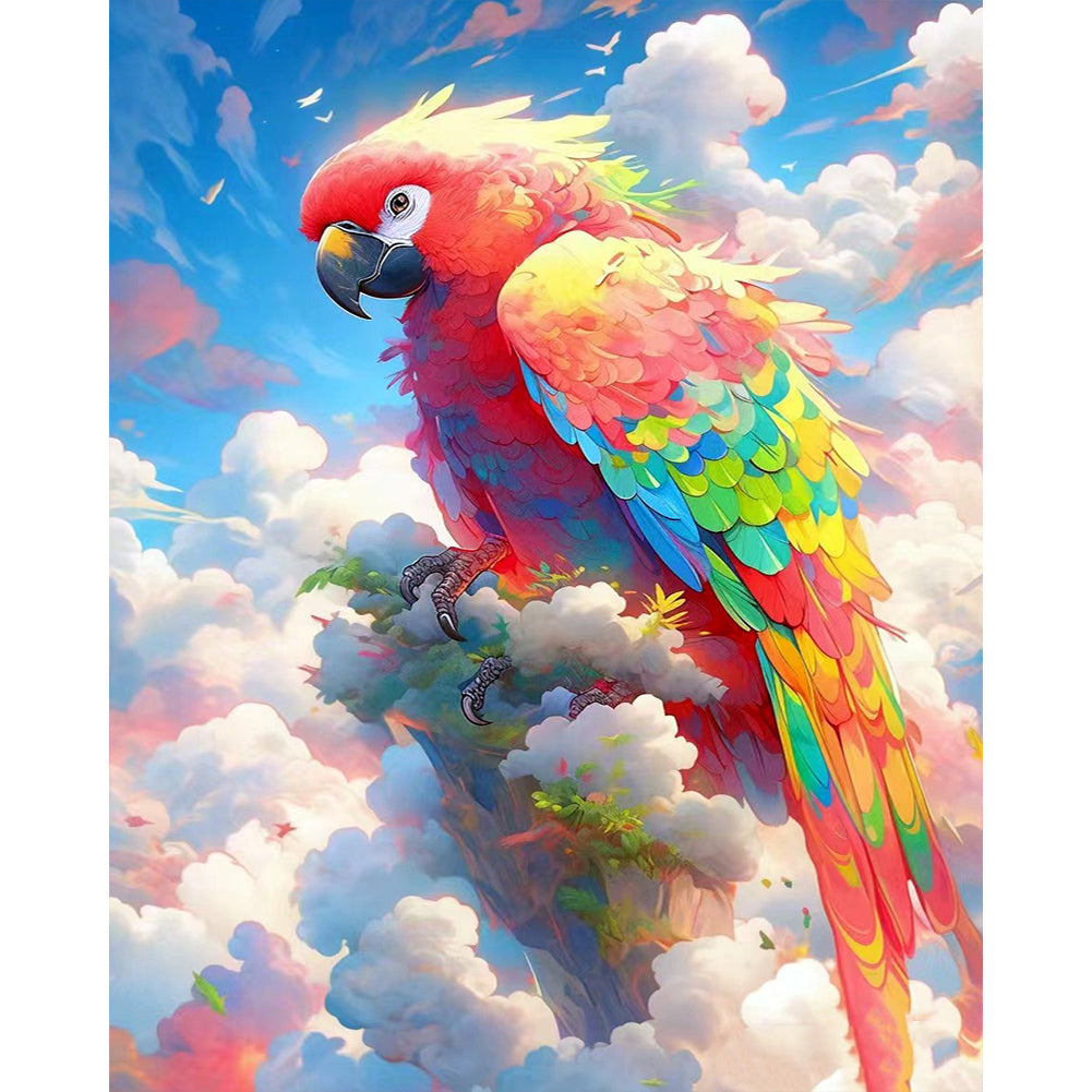 Cloud Parrot - AB Round Drill Diamond Painting 40*50CM