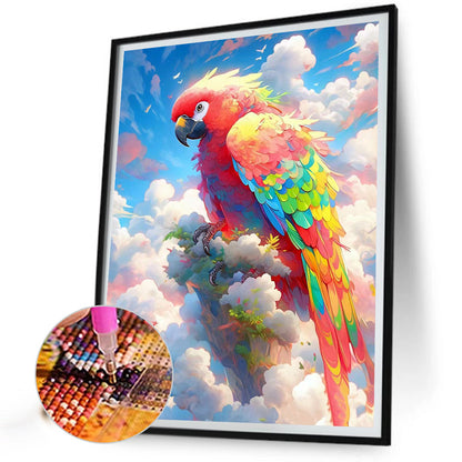 Cloud Parrot - AB Round Drill Diamond Painting 40*50CM