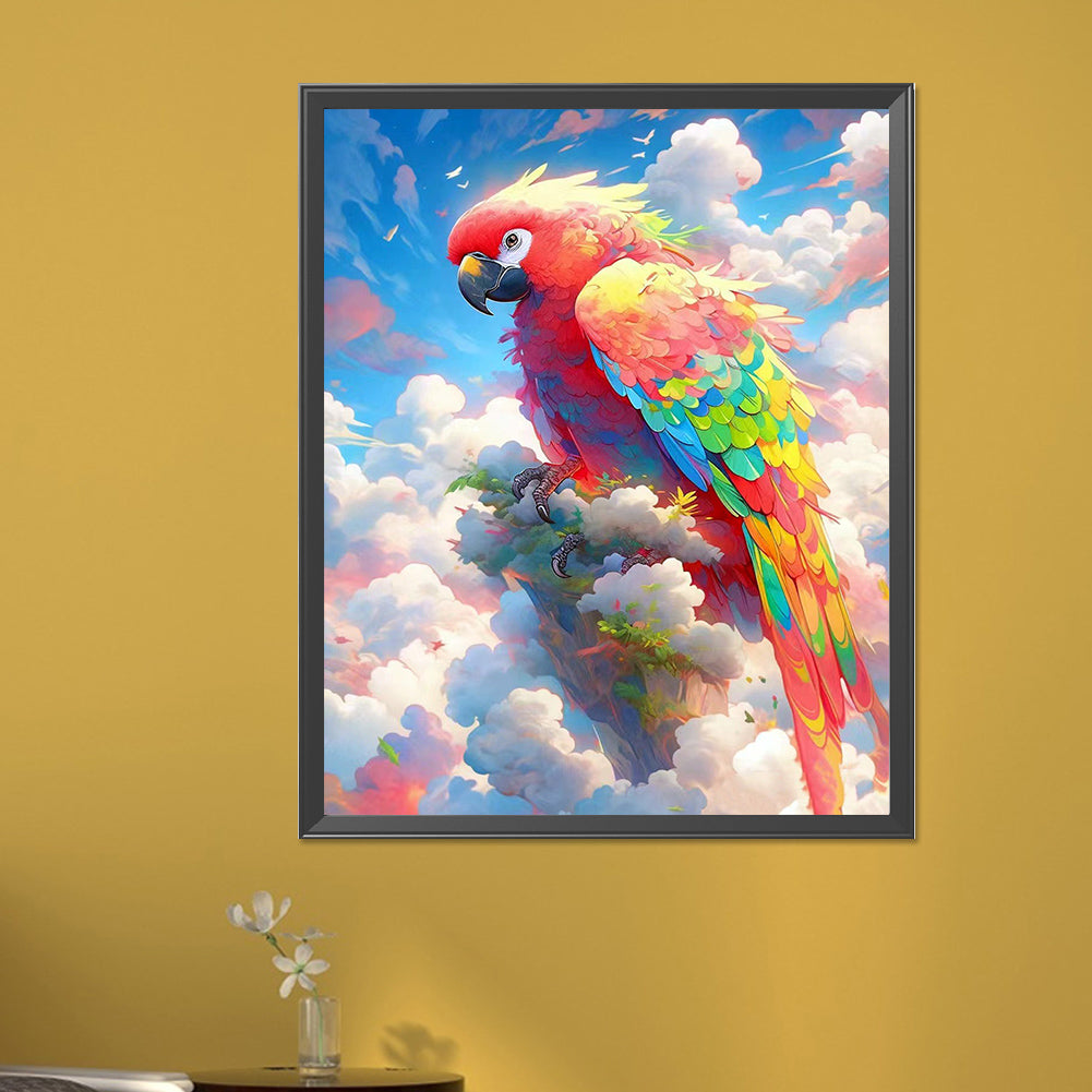 Cloud Parrot - AB Round Drill Diamond Painting 40*50CM