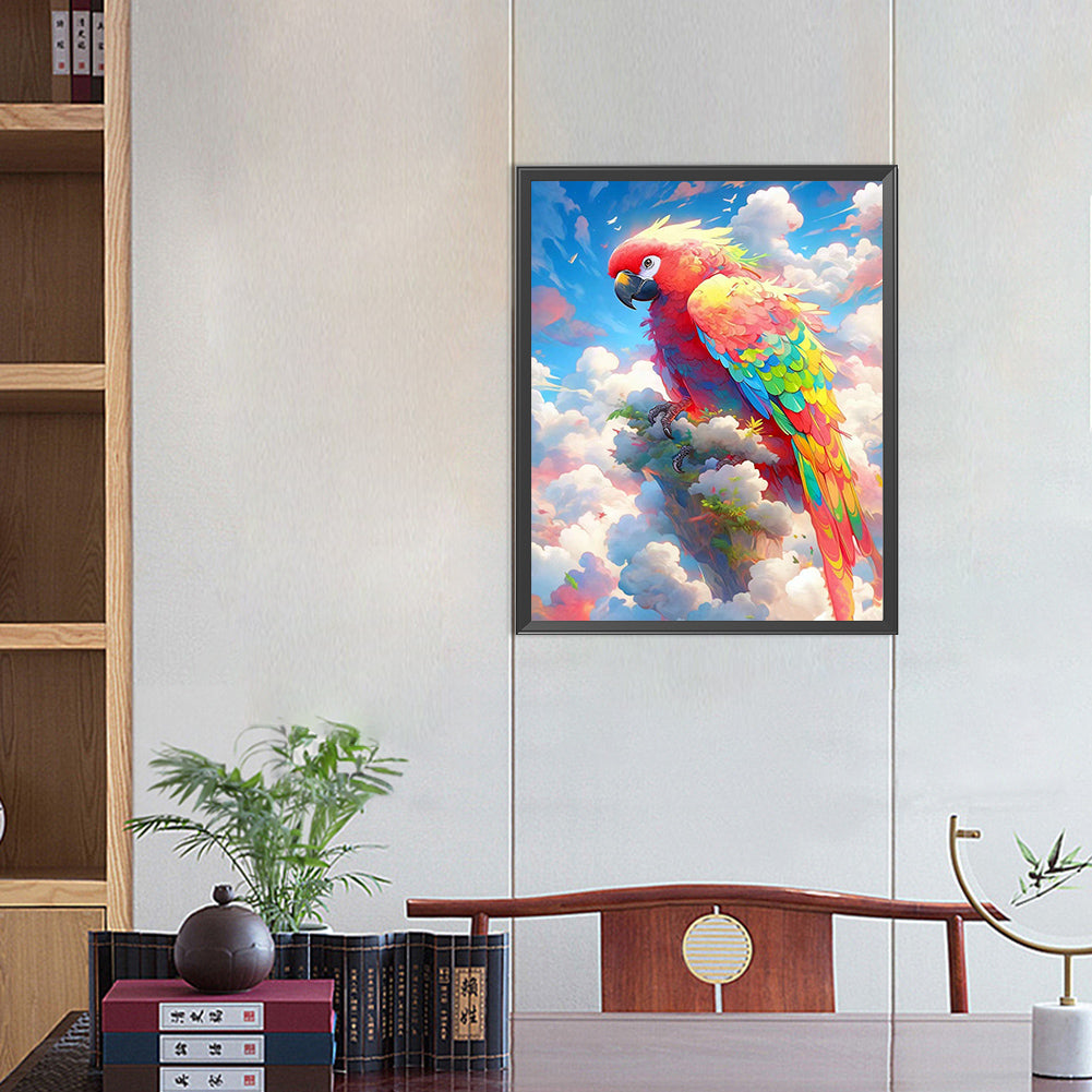 Cloud Parrot - AB Round Drill Diamond Painting 40*50CM